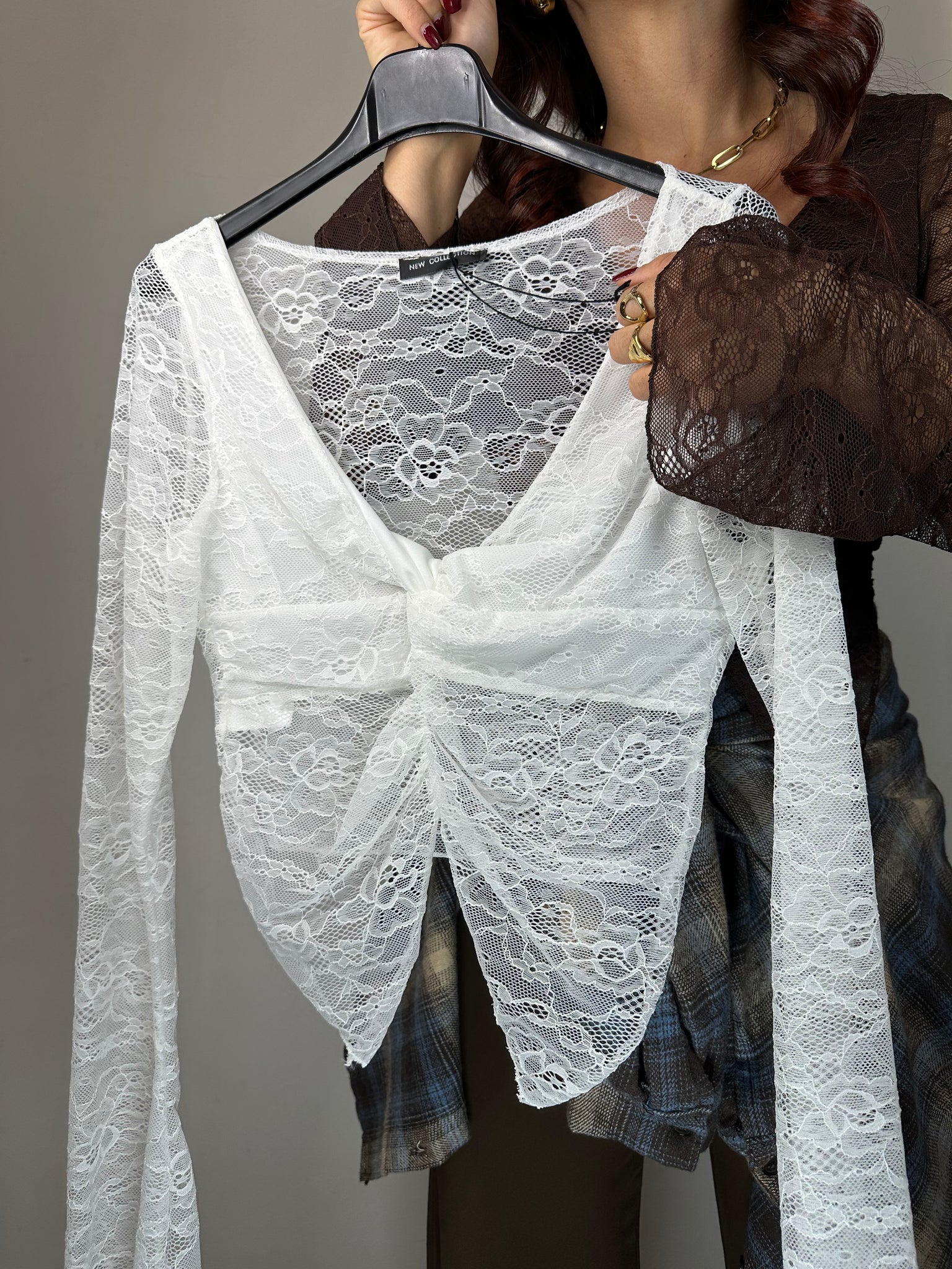 MAGLIA INCROCIO IN PIZZO