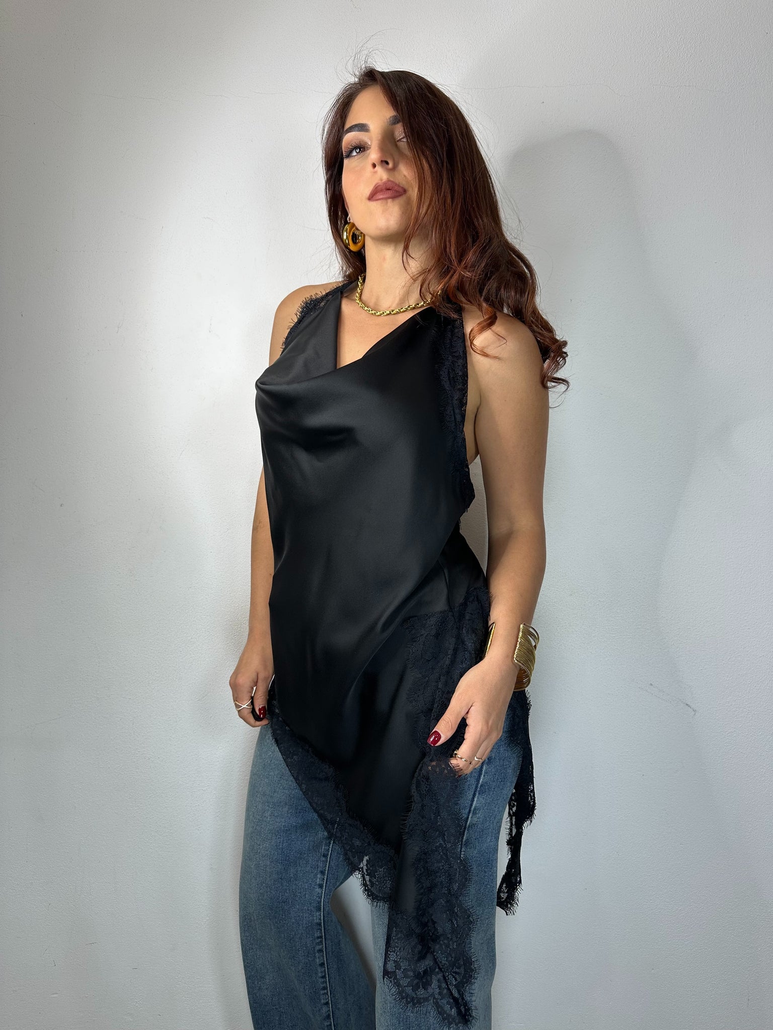 TOP SCOLLO MORBIDO PIZZO
