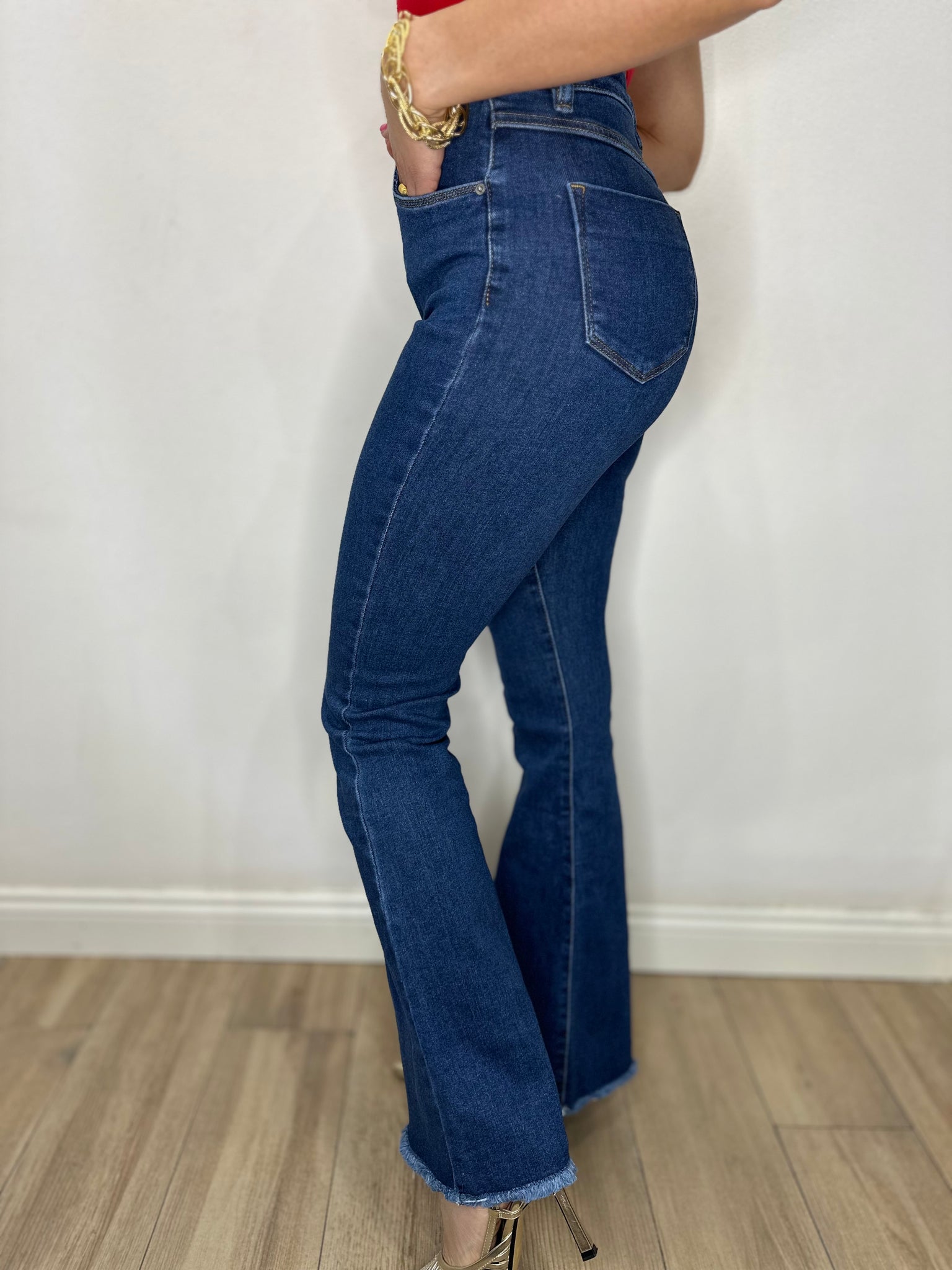 JEANS SCURO ZAMPA