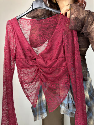 MAGLIA INCROCIO IN PIZZO