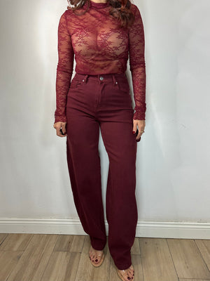 JEANS BALLON BORDEAUX