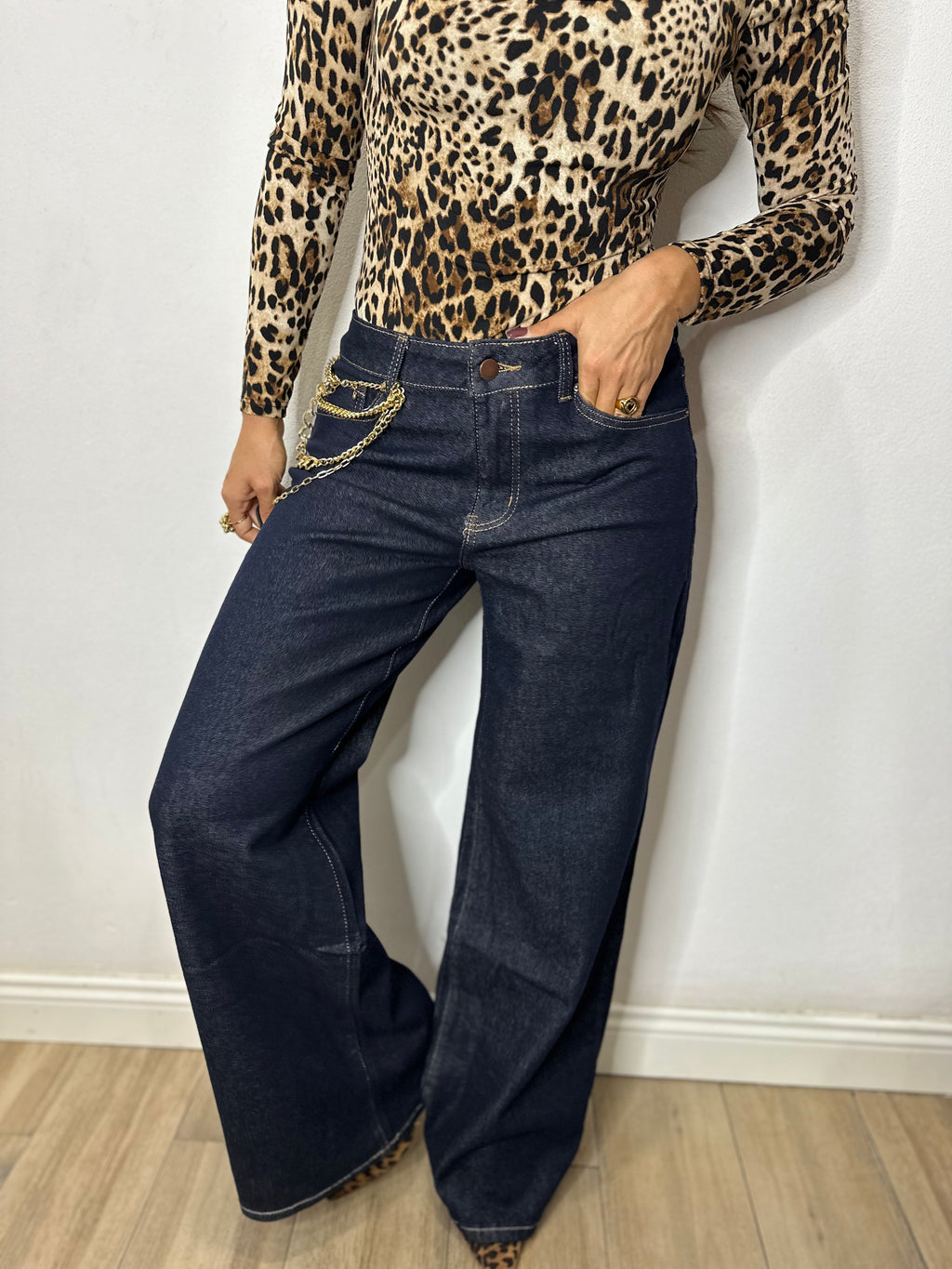 JEANS SCURO PALAZZO