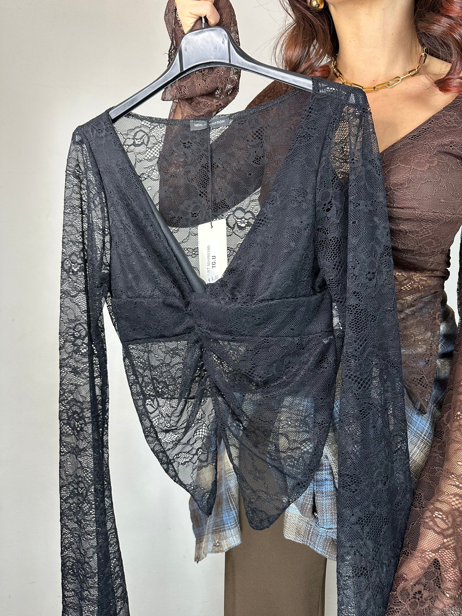 MAGLIA INCROCIO IN PIZZO