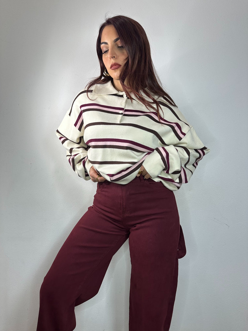 JEANS BALLON BORDEAUX