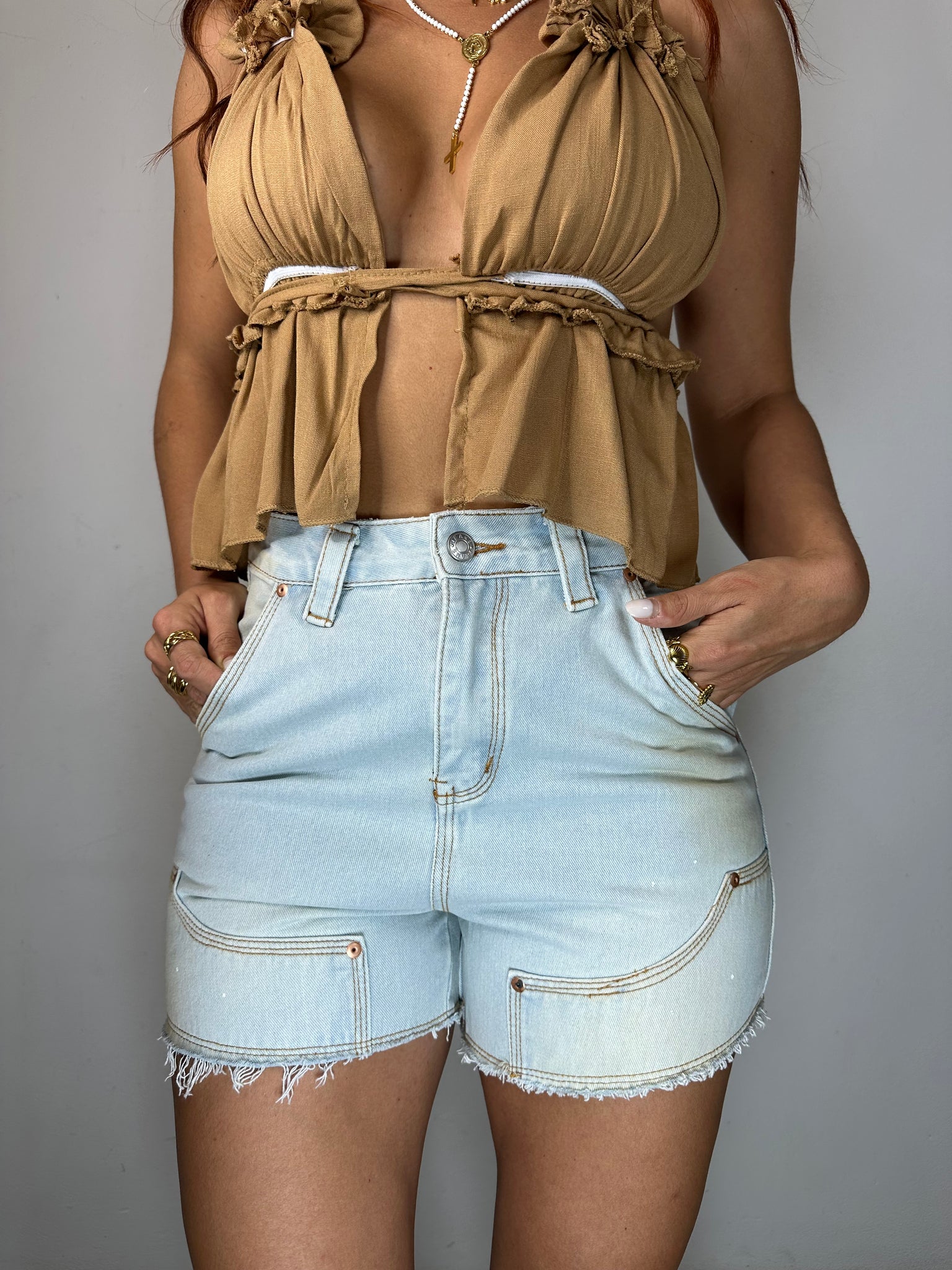 PANTALONCINO JEANS CHIARO