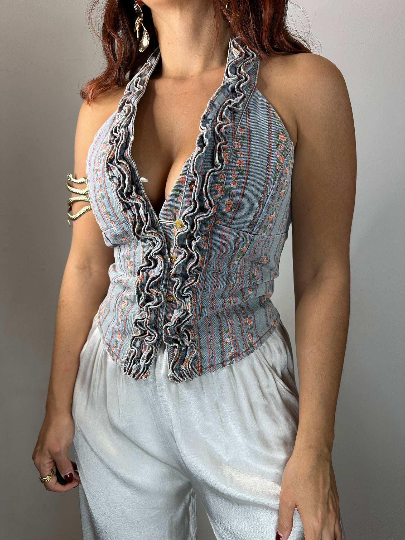 TOP DI JEANS A FIORI