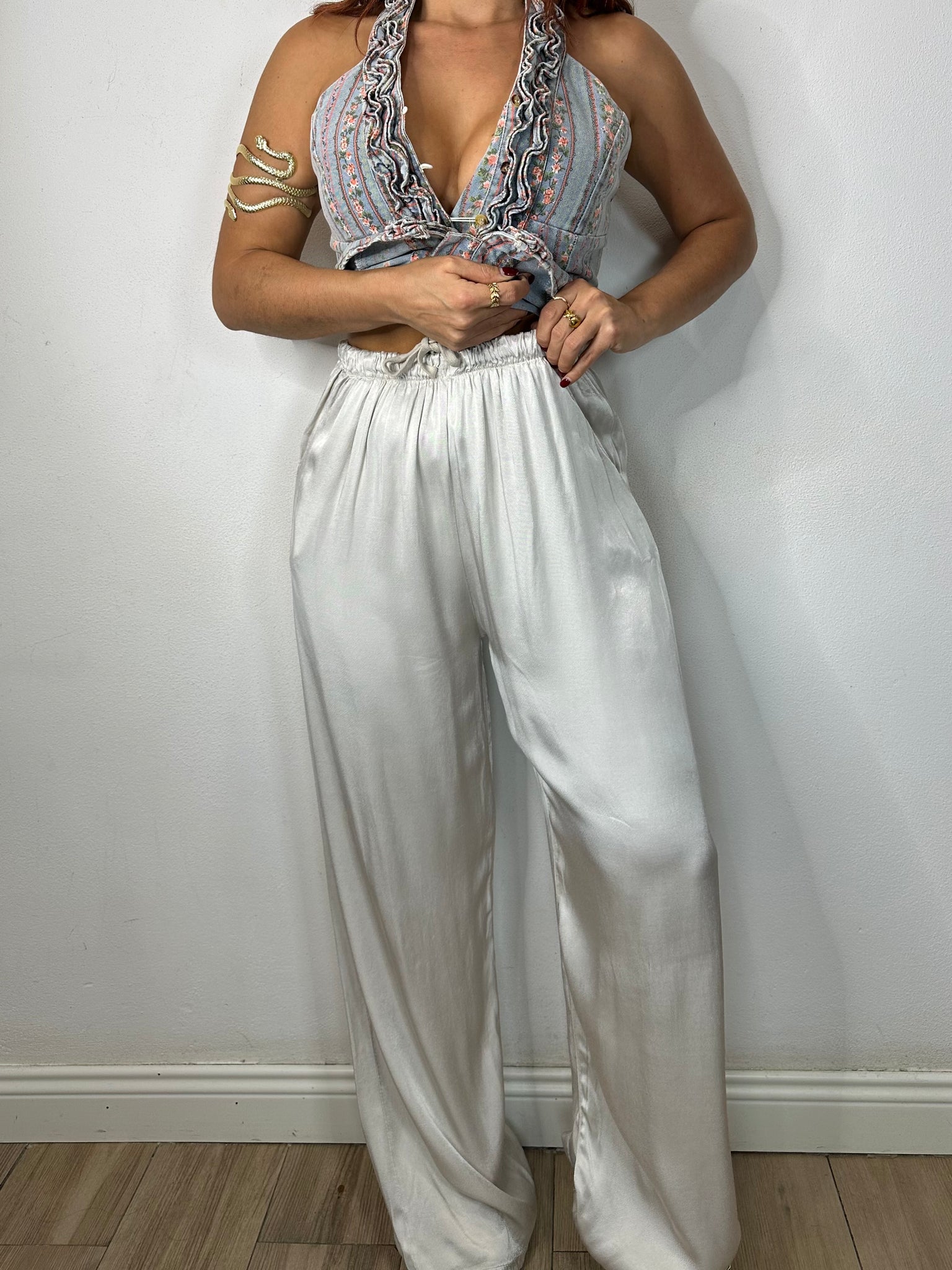 PANTALONE IN SATIN