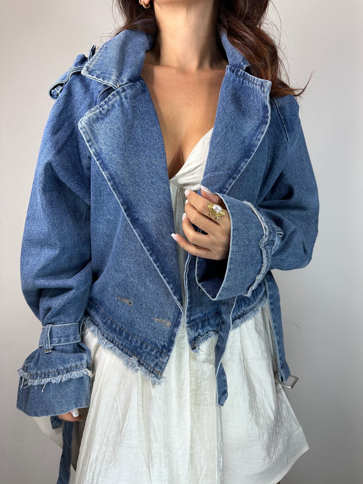 GIUBBINO JEANS SFRANGIATO