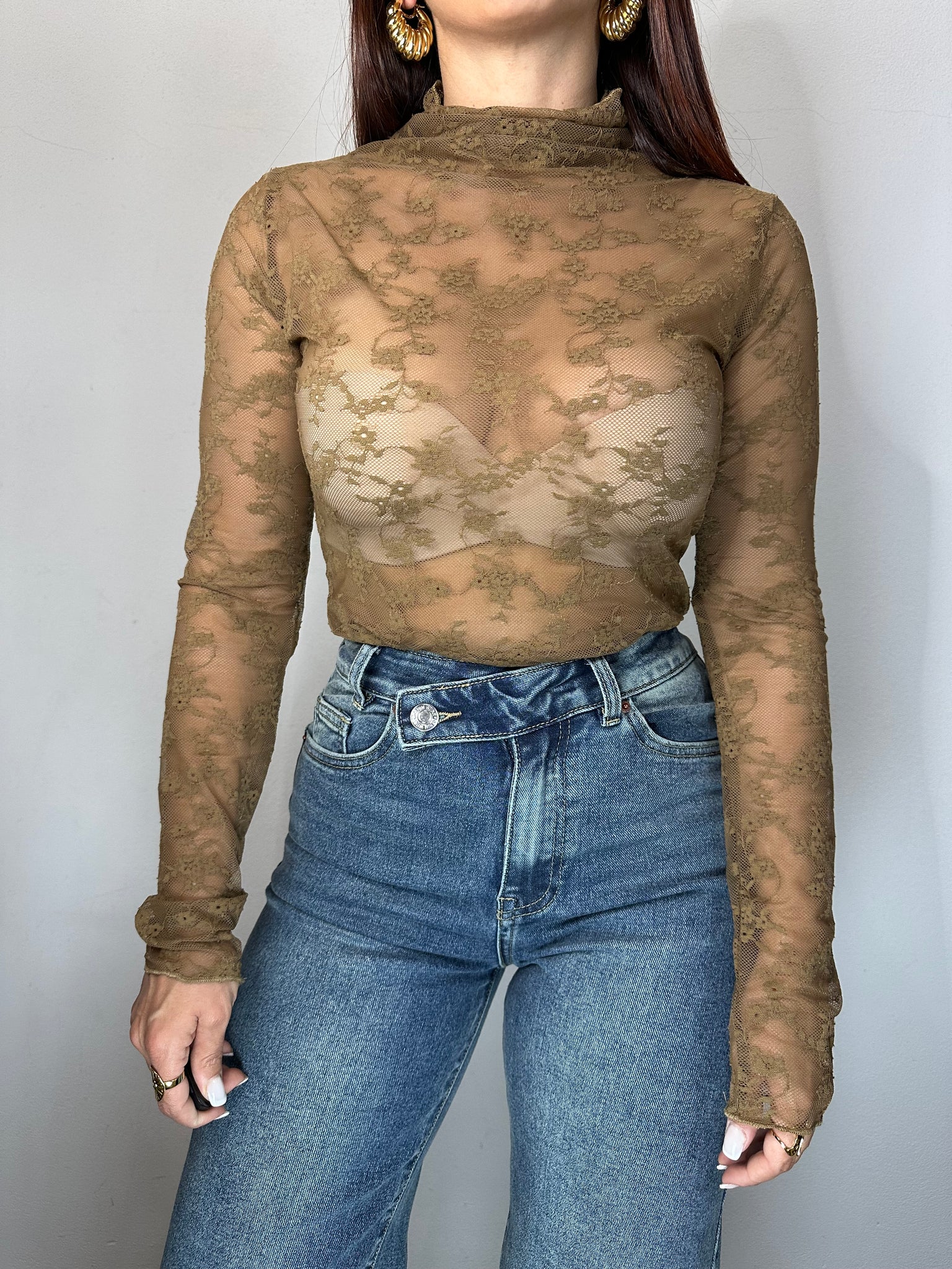 JEANS BOTTONE LATERALE