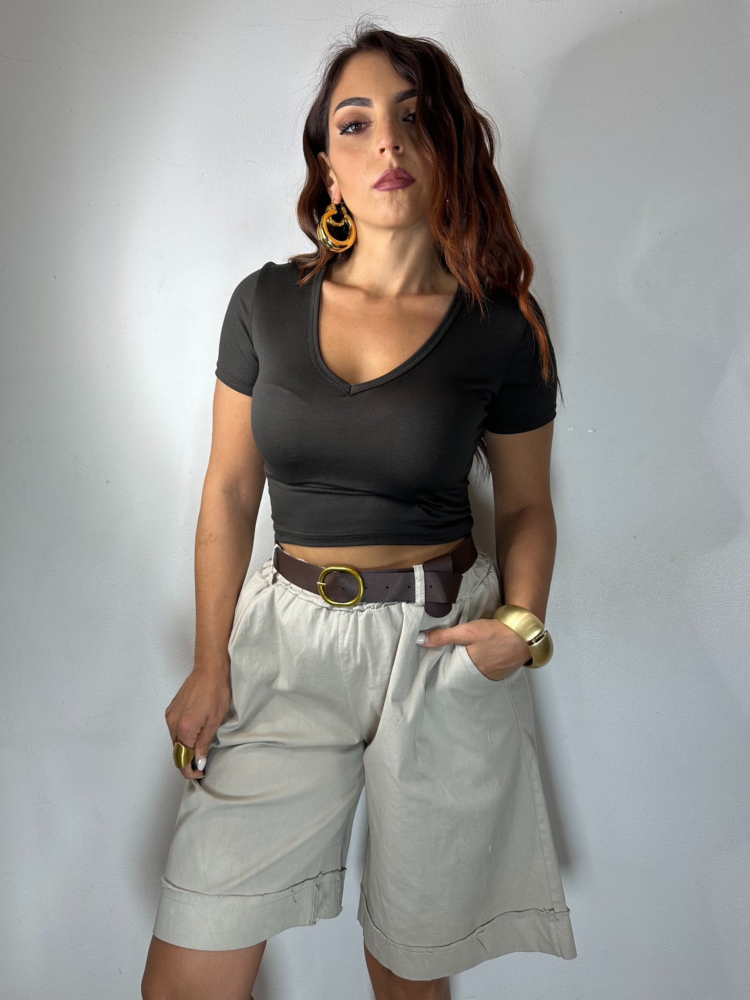 SHIRT CROP SCOLLO A V