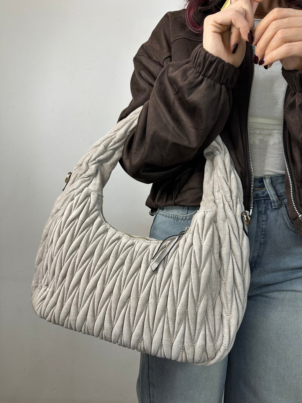 BORSA HOBO TRAPUNTATA