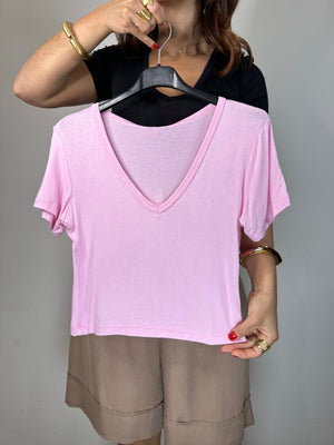 SHIRT CROP SCOLLO A V