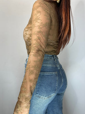 JEANS BOTTONE LATERALE