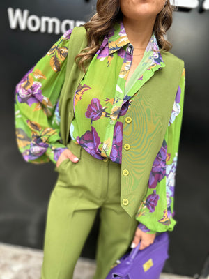 BLUSA GREEN AND PURPLE