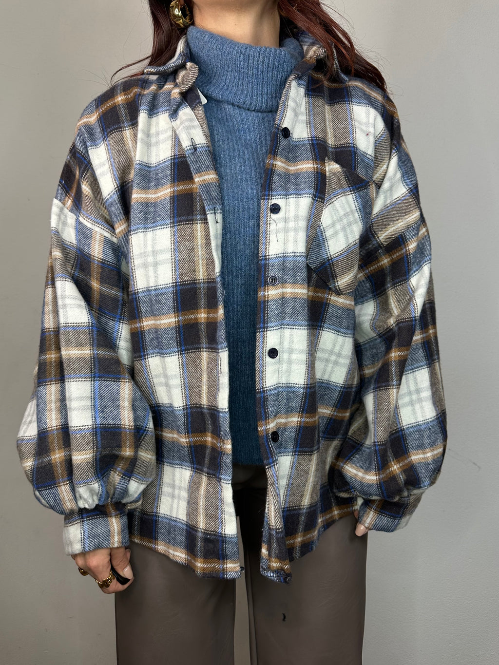 CAMICIA IN PILE QUADRI