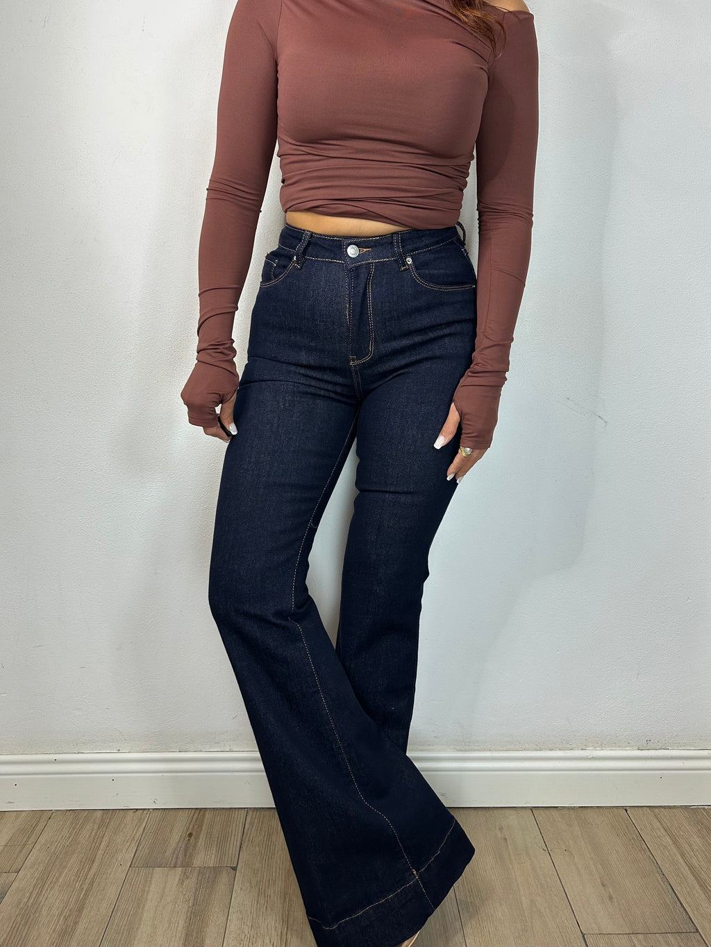 JEANS SCURO ZAMPA