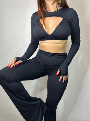 PANTALONE ZAMPA IN LYCRA