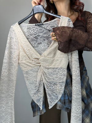 MAGLIA INCROCIO IN PIZZO