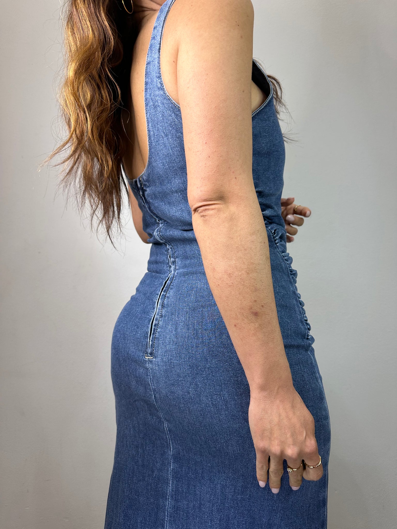 ABITO JEANS DRAPPEGGIATO
