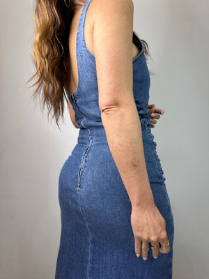 ABITO JEANS DRAPPEGGIATO