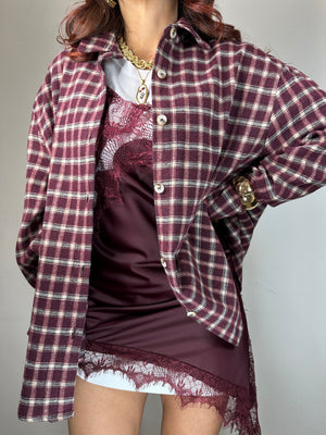CAMICIA IN PILE QUADRETTI PICCOLI