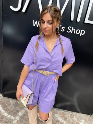 CAMICIA LINO MEZZEMANICHE