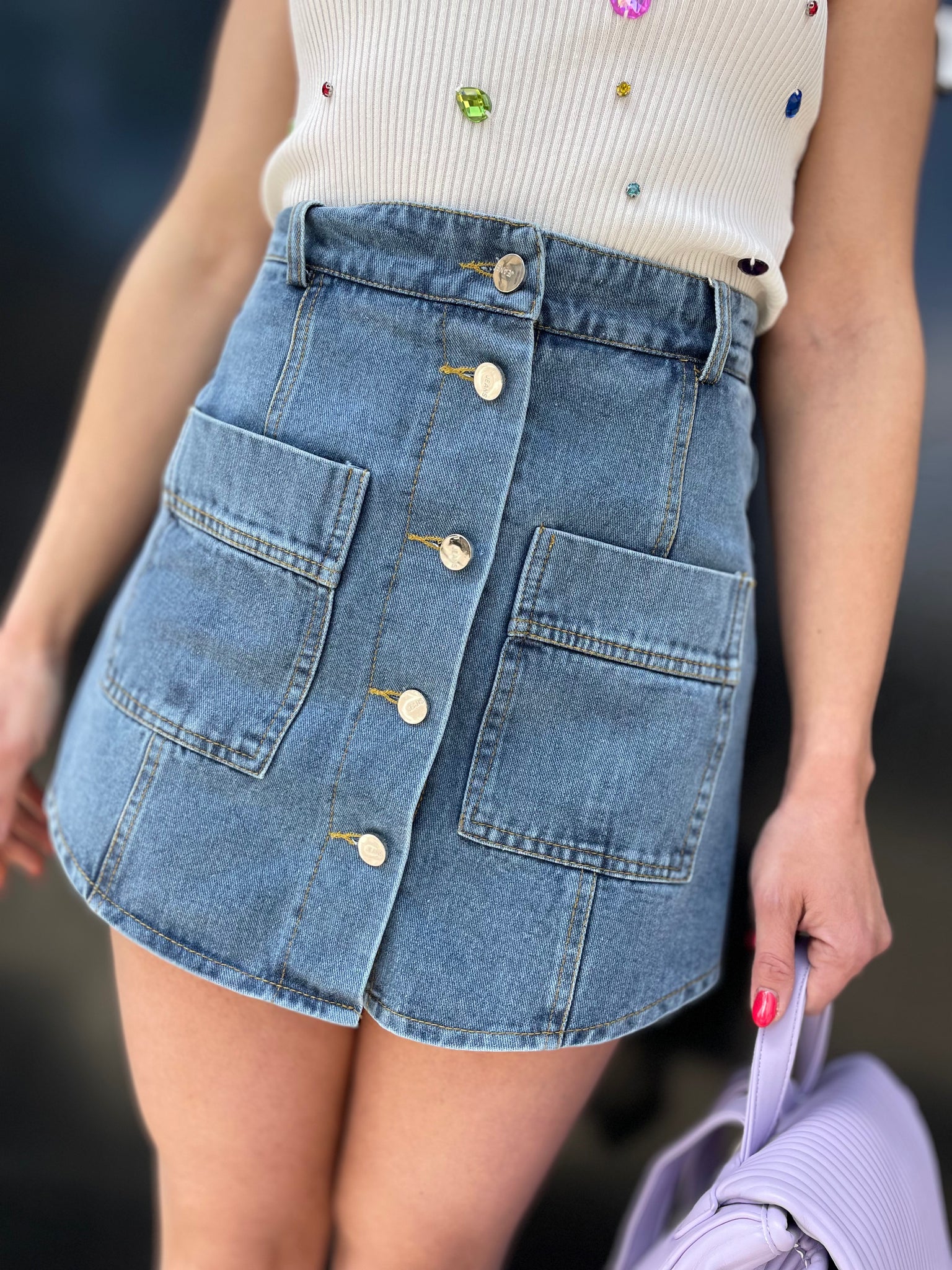 PANTAGONNA JEANS SCURO